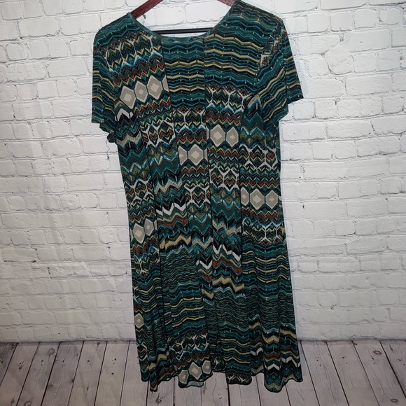 Sami & Jo Green multicolor long dress size XL - Picture 9 of 11